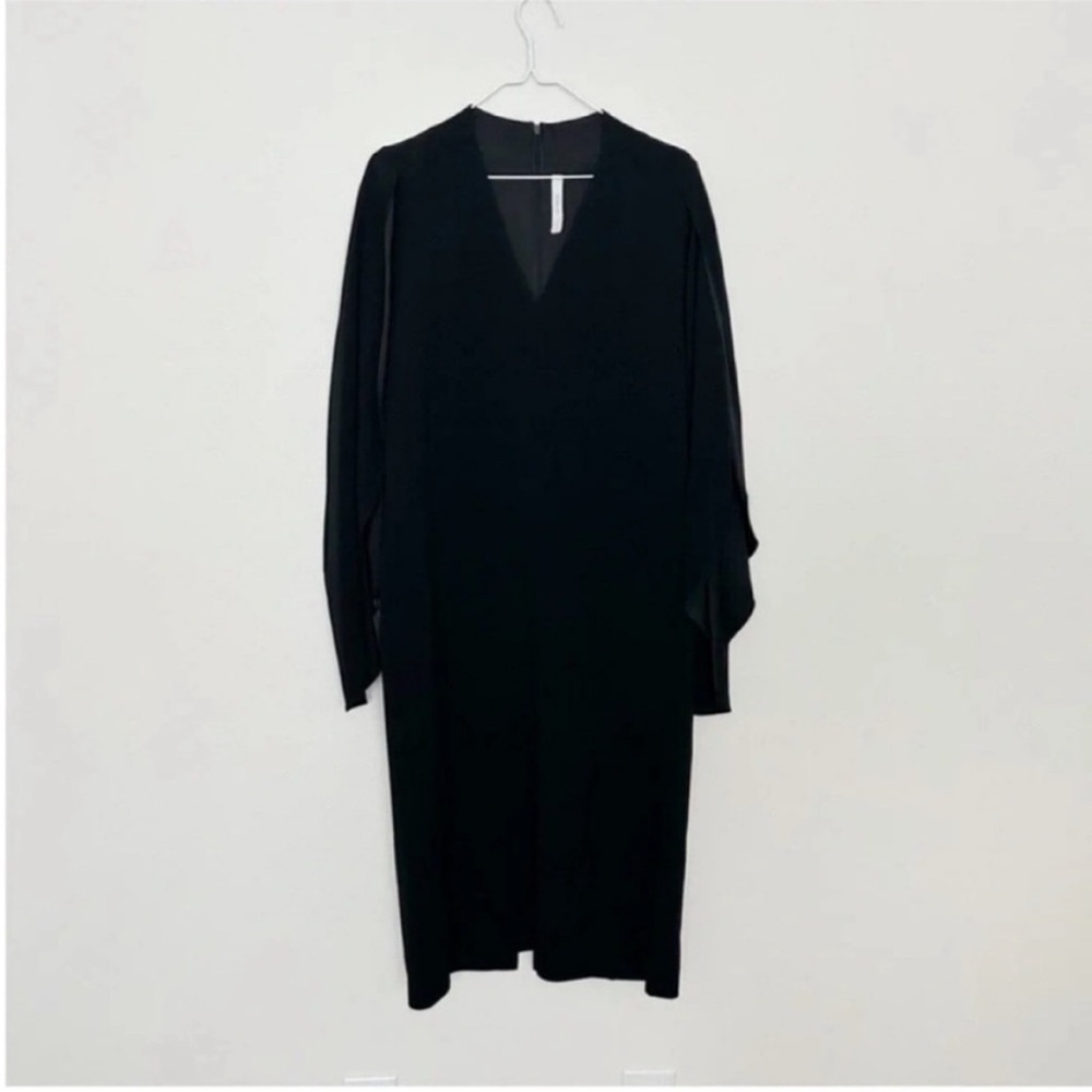 Dion Lee Long Cape Sleeve Midi Dress Black - Picture 6 of 9